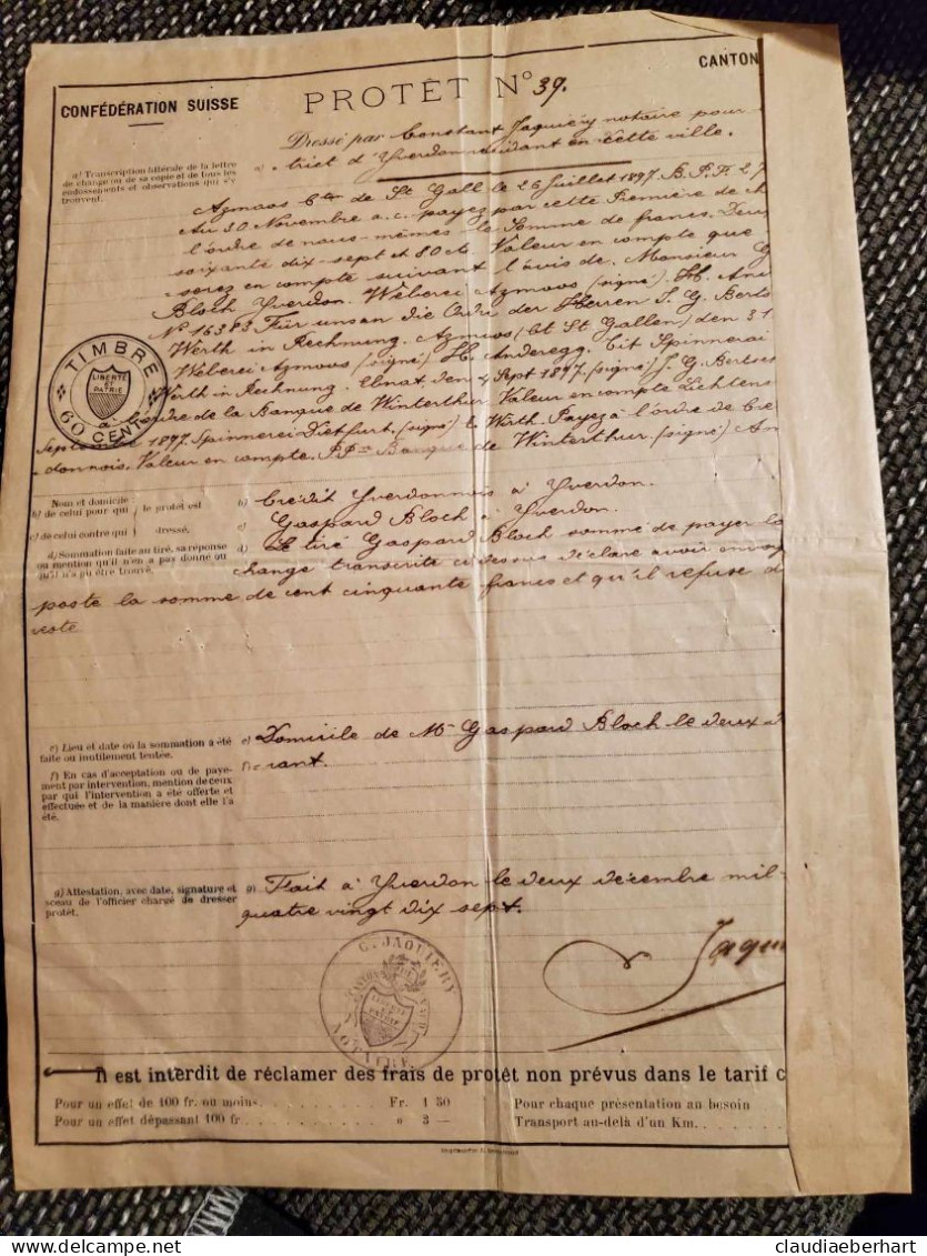 1897 Fisalmarke St.Gallen Und Vaduz - Cheques En Traveller's Cheques