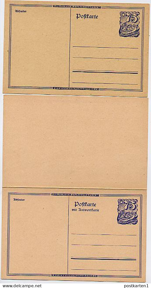 DR  P146-147 2 Postkarten 1922  Kat. 4,00 € - Cartes Postales