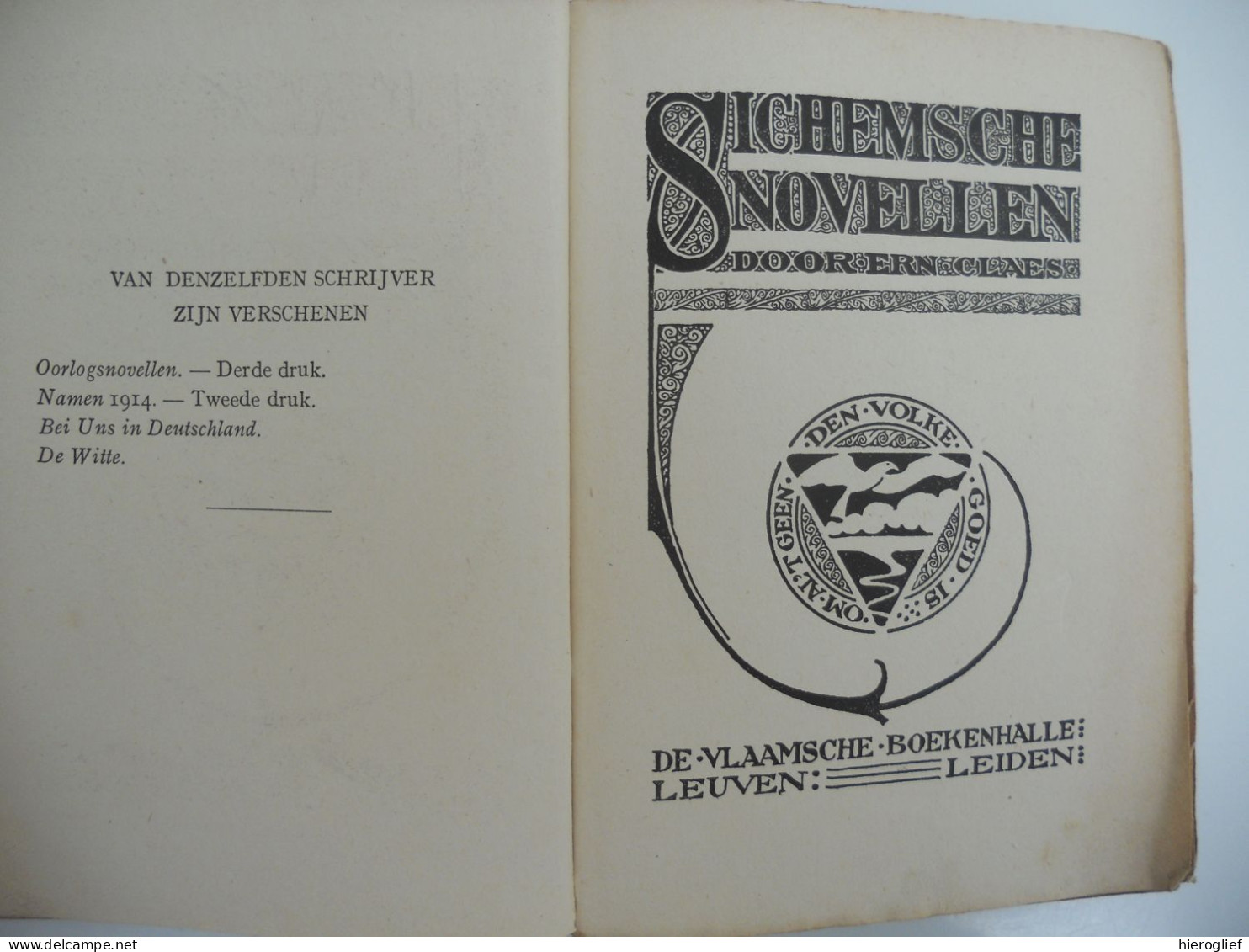 SICHEMSE NOVELLEN door Ernest Claes  Zichemse  Zichem Scherpenheuvel