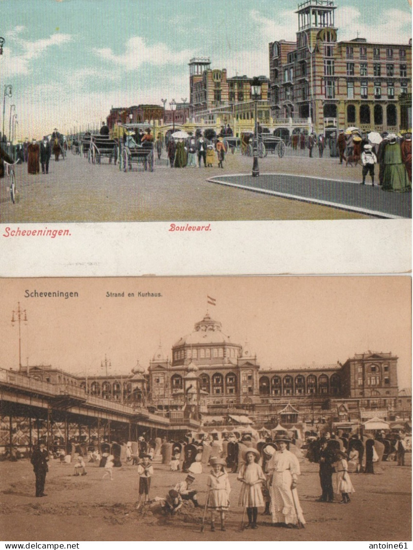 SCHEVENINGEN -- Lot De 2 Cpa - Boulevard - Strand An Kurhaus - Scheveningen