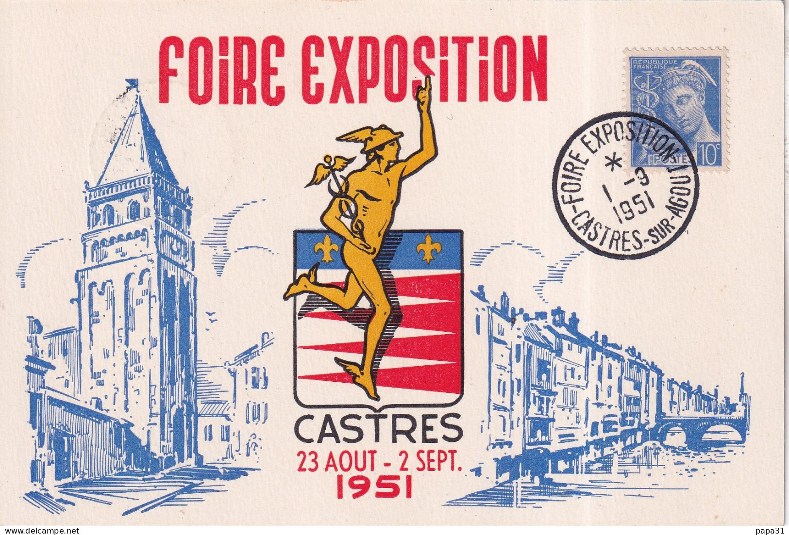 FOIRE EXPOSITION  CASTRES  1951 - Castres