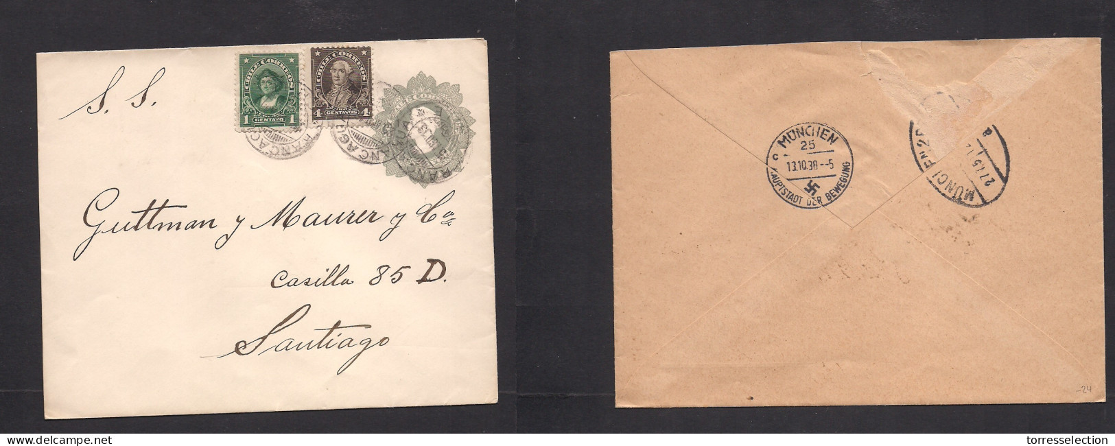 SYRIA. 1938. Aleppo - Germany, Munich (13 Oct) Registered Comercial Fkd Env. - Siria