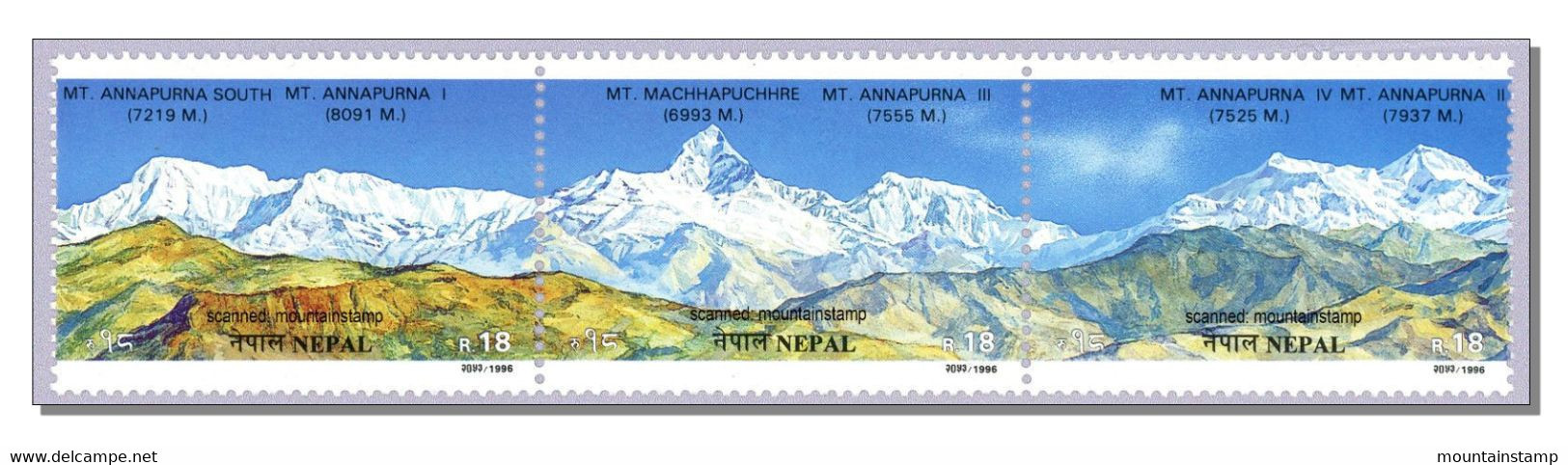 Nepal 1996  Mountains Berge Annapurna Range MNH ** - Népal