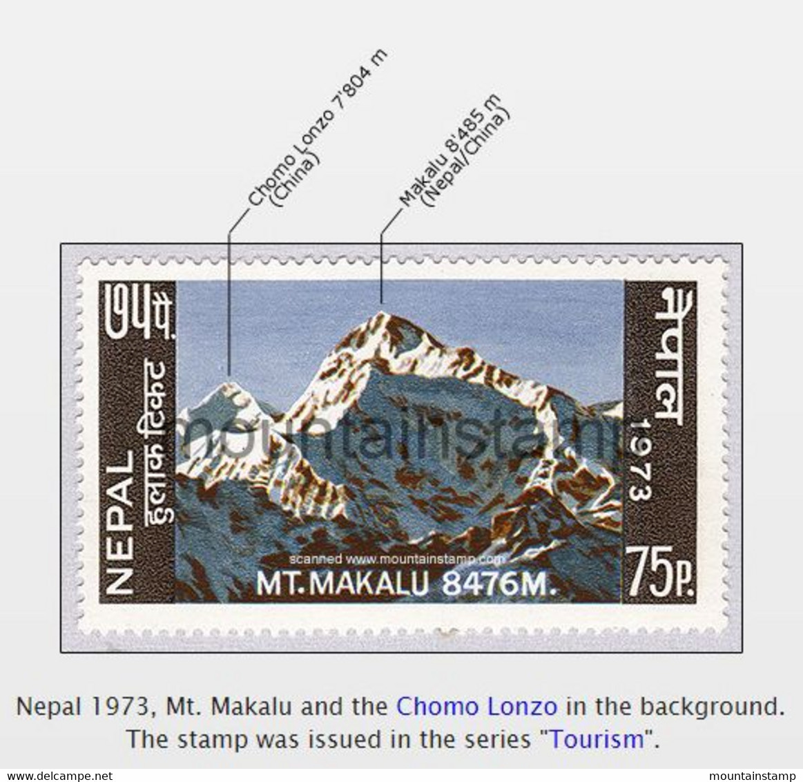 Nepal 1973 Mountains Berge Tourism Lumnini Makalu 8486m Annapurna Range 8091m Gorkha Palace MNH ** - Népal