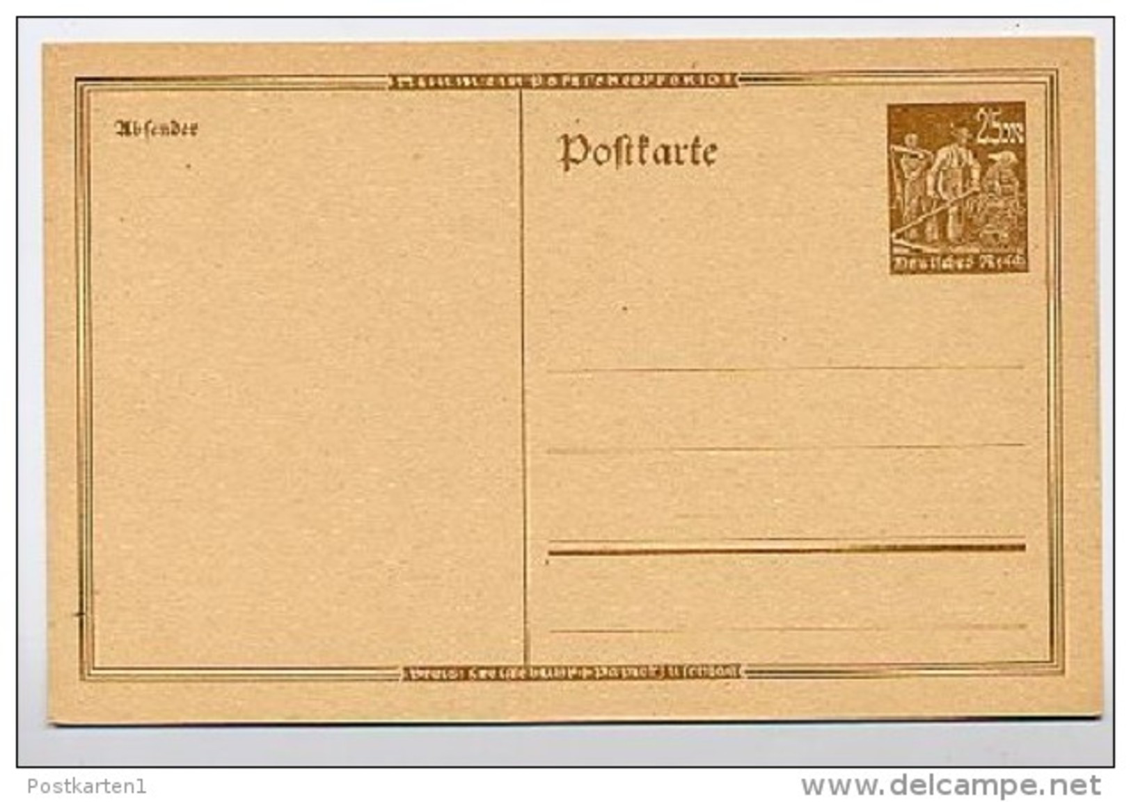 DR  P I  Postkarte Nicht Verausgabt  ** 1923 - Postcards