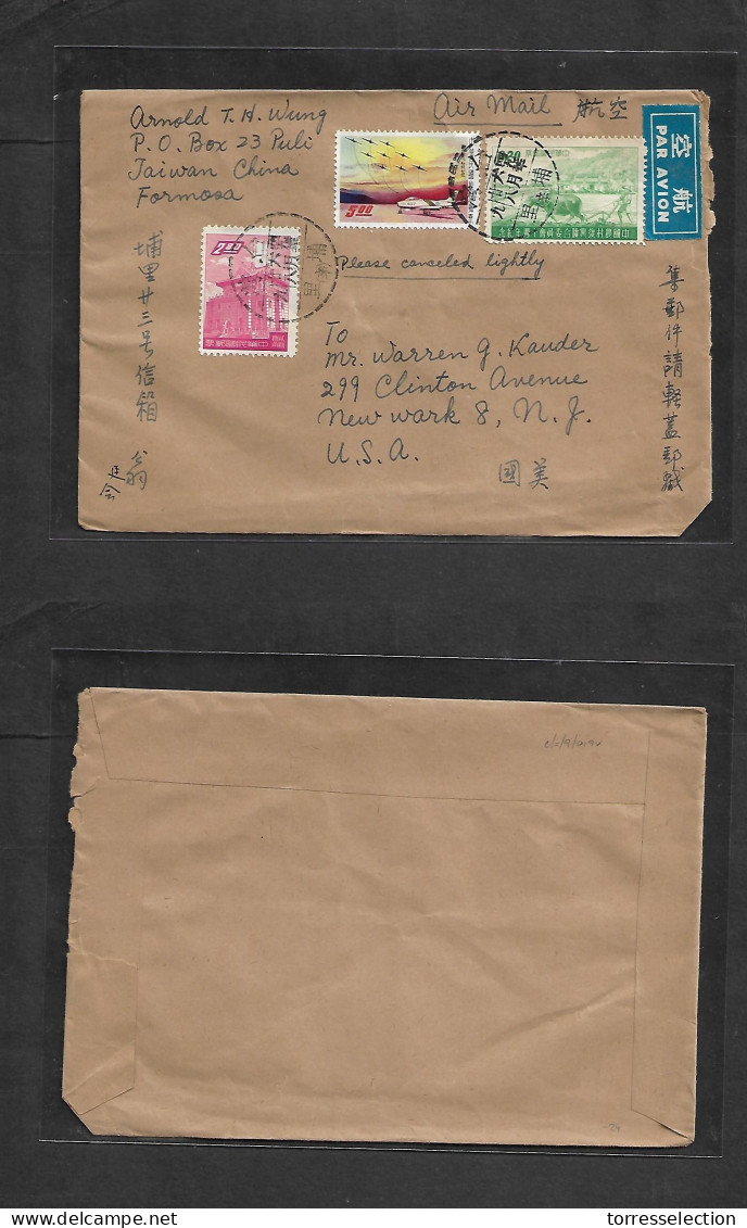 TAIWAN. C. 1962s. Taiwan - USA, Newatt. Air Multifkd Envelope, Mixed Issues, Incl Military Air Force Issue. Fine. - Other & Unclassified