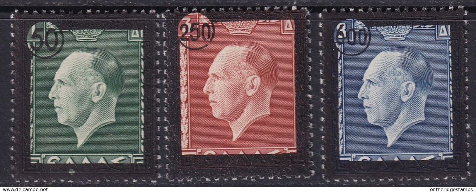Greece 1947 Sc 498-500  Set MH* - Unused Stamps