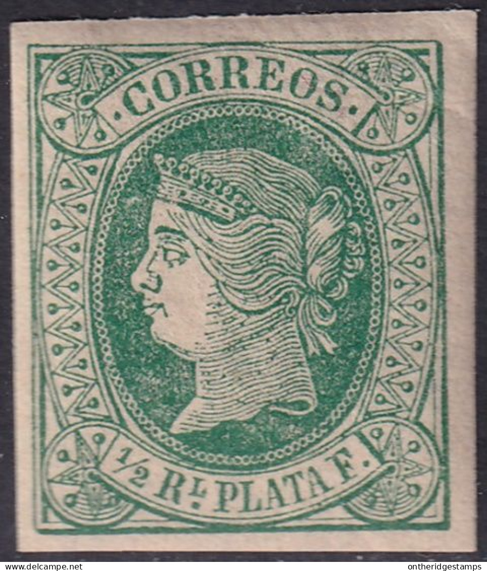 Cuba 1864 Sc 18 Antillas Ed 10 MLH* Gum Toning - Cuba (1874-1898)