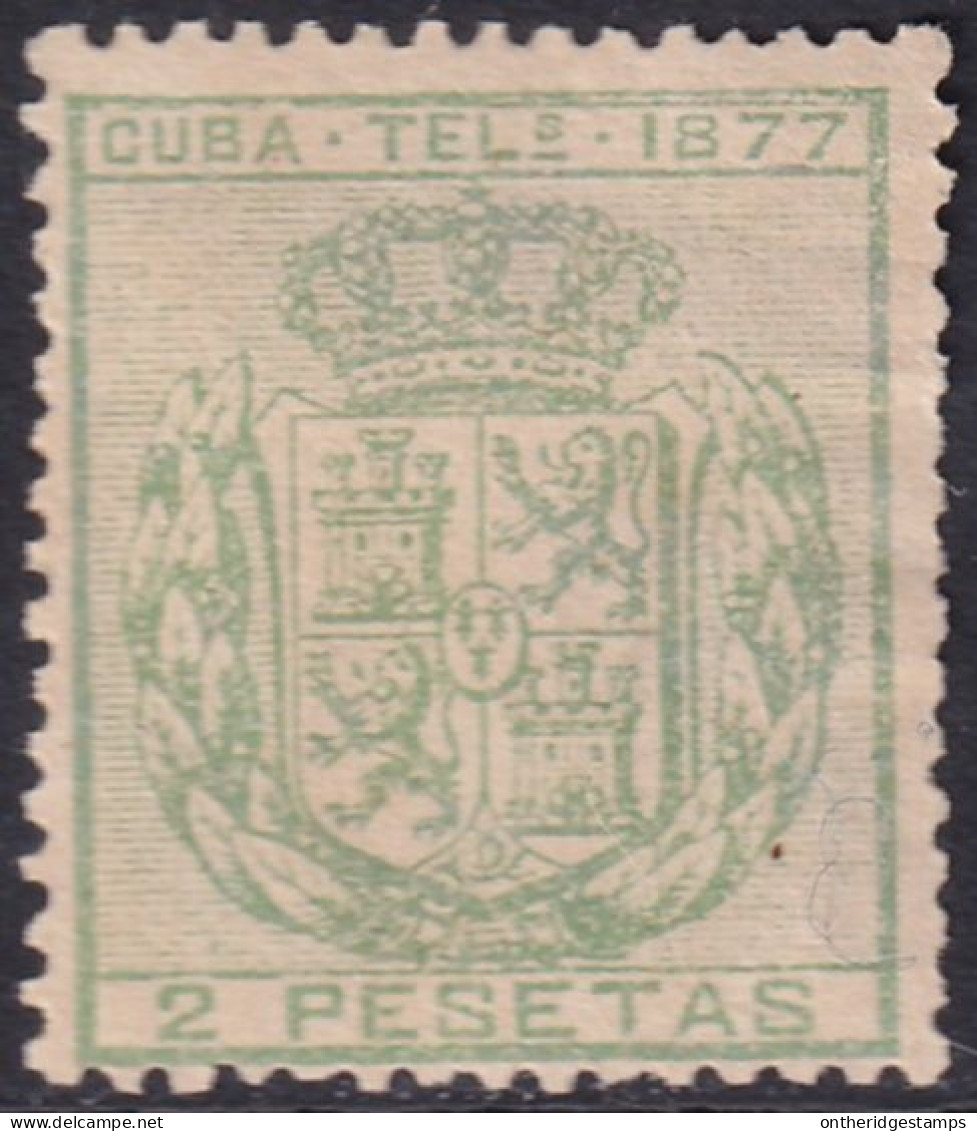 Cuba 1877 Telegrafo Ed 40  Telegraph MNG(*) - Kuba (1874-1898)