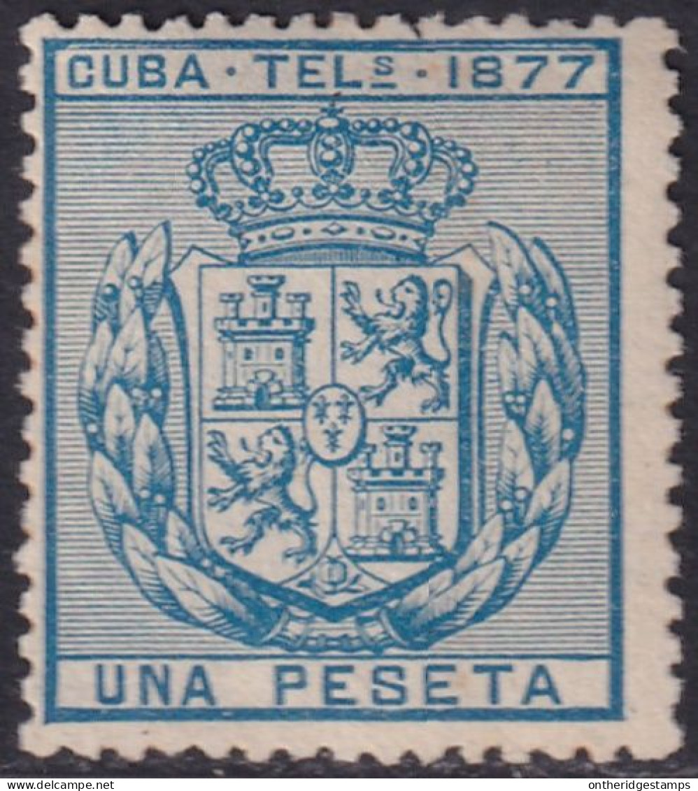 Cuba 1877 Telegrafo Ed 38  Telegraph MNG(*) - Kuba (1874-1898)