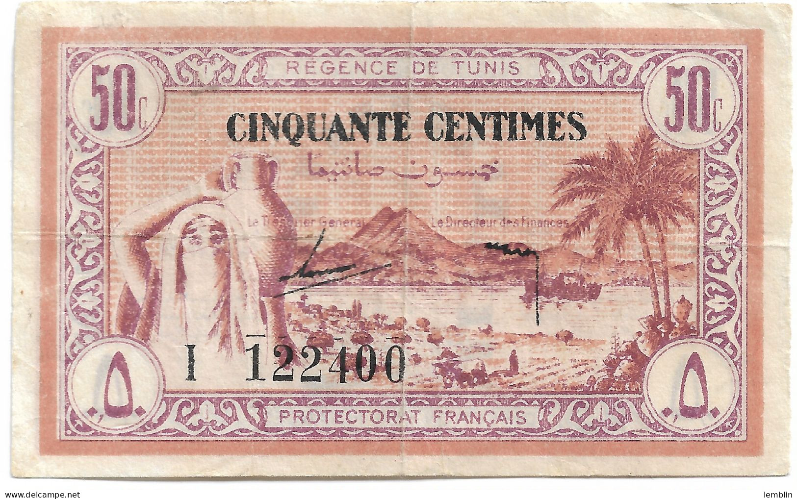 TUNISIE - 50 CENTIMES REGENCE DE TUNIS 1943 - Tunisie