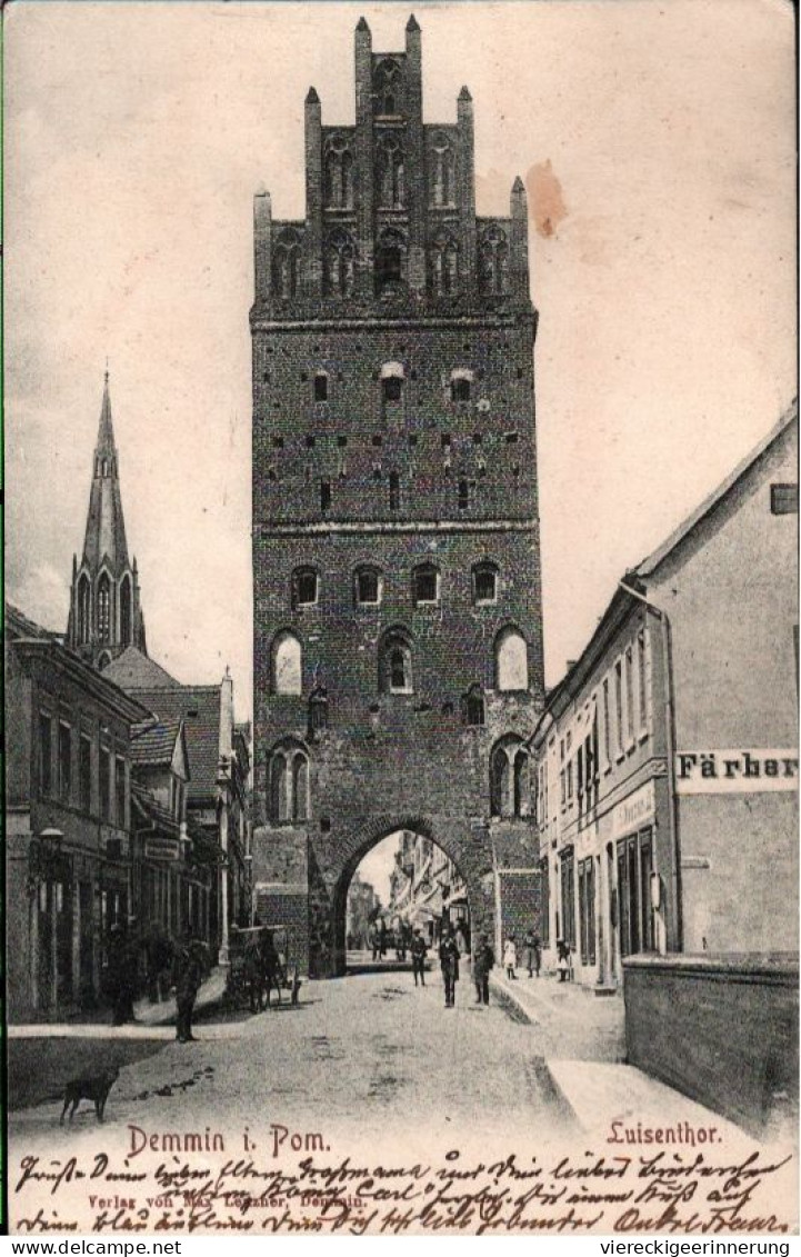 ! Alte Ansichtskarte Aus Demmin, Luisentor, 1905 - Demmin