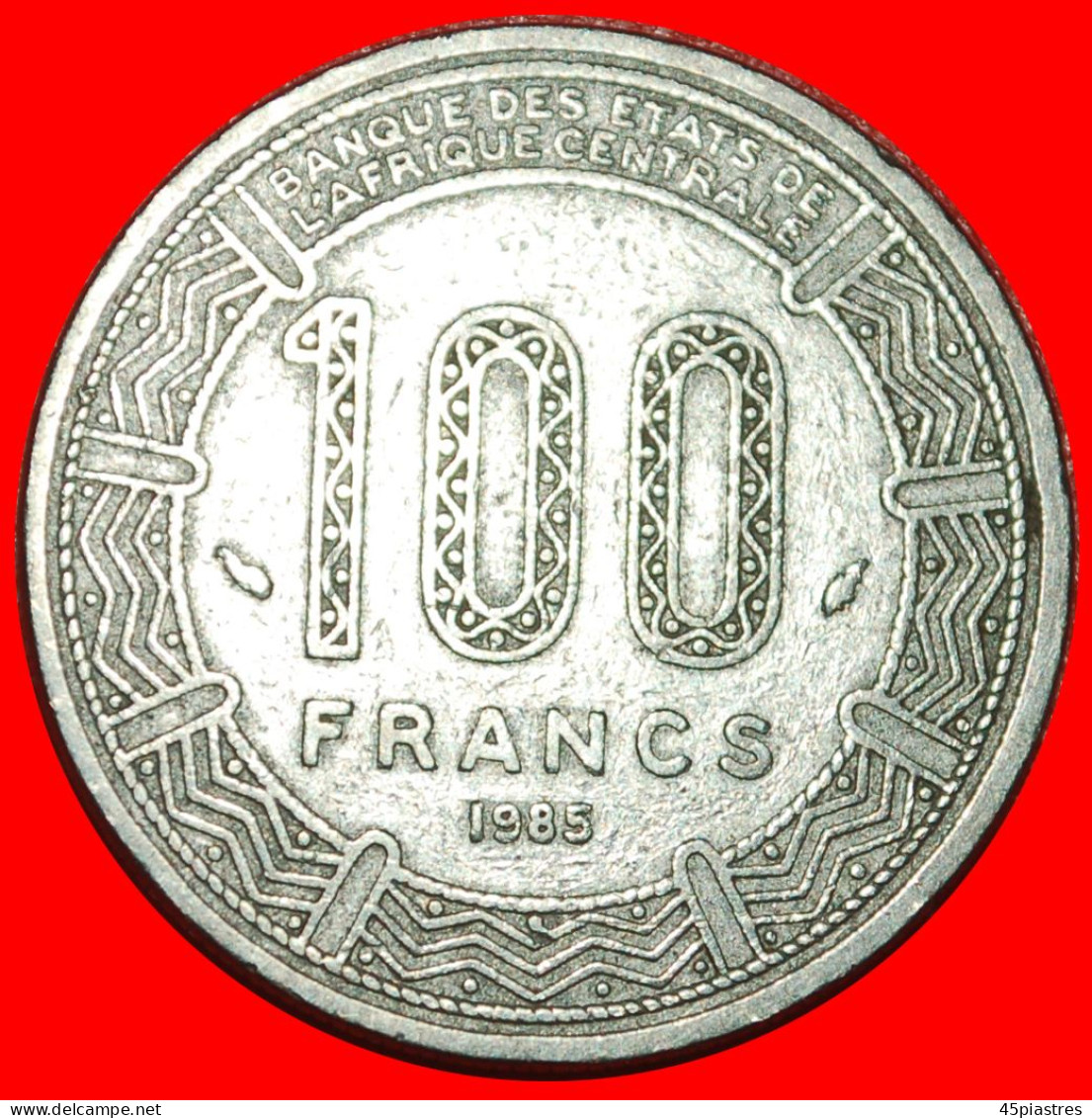 * FRANCE (1975-1985): GABON  100 FRANCS 1985 3 ANTELOPES! · LOW START ·  NO RESERVE! - Gabun