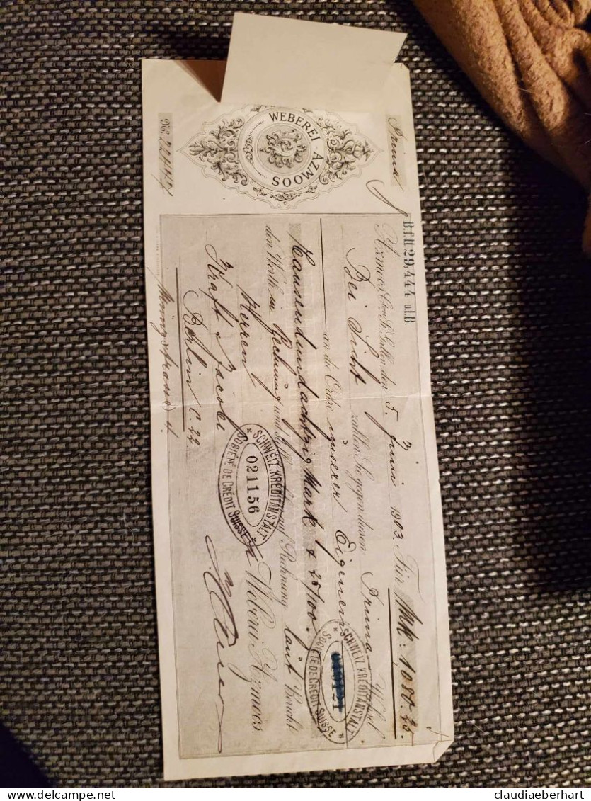 1903 Deutscher Wechselstempel - Cheques & Traveler's Cheques