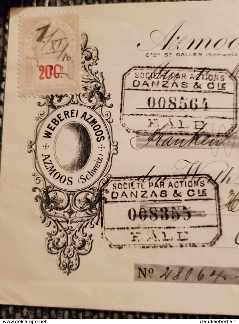 1910 St.Gallen - Chèques & Chèques De Voyage