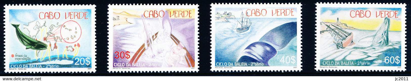 Cabo Verde - 2007 - Whales - MNH - Kap Verde