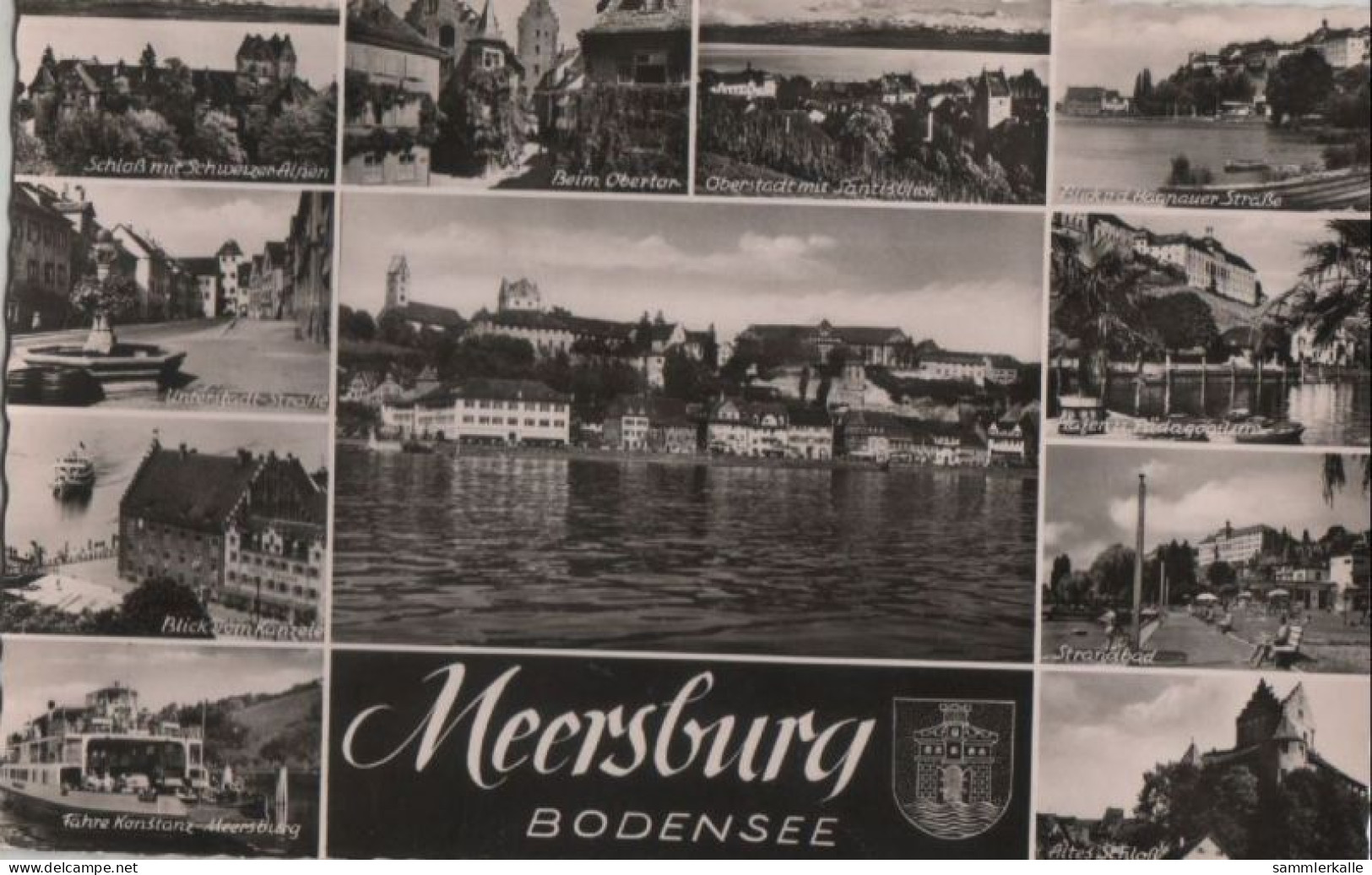 84551 - Meersburg - U.a. Schloss Mit Schweizer Alpen - Ca. 1960 - Meersburg