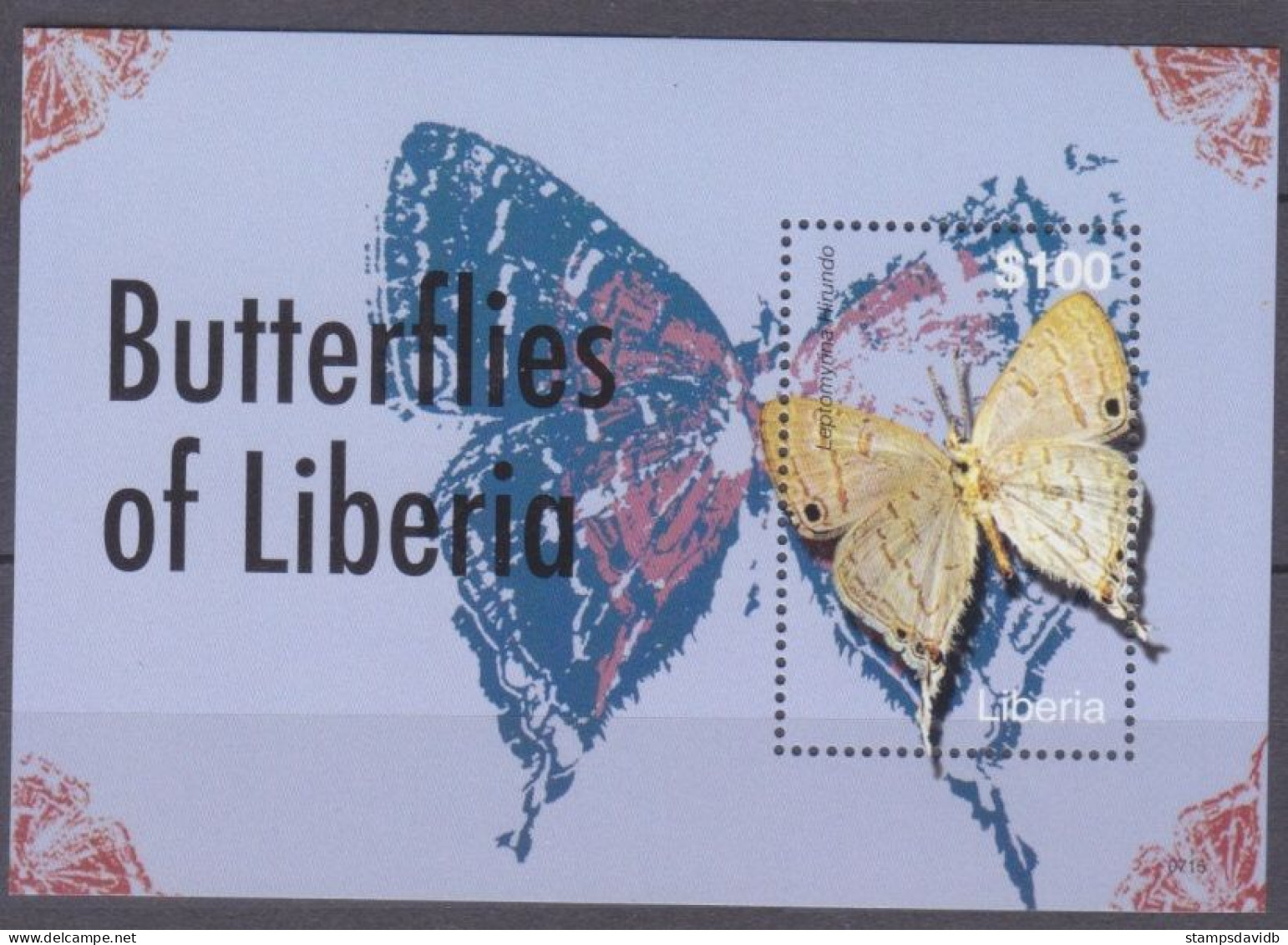 2007 Liberia 5324/B554 Butterflies 6,00 € - Vlinders