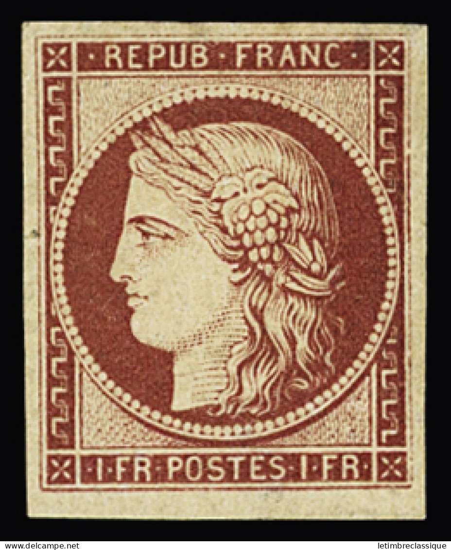 * N°6f 1f Carmin, Réimpression De 1862, Neuf *, TB - 1849-1850 Ceres