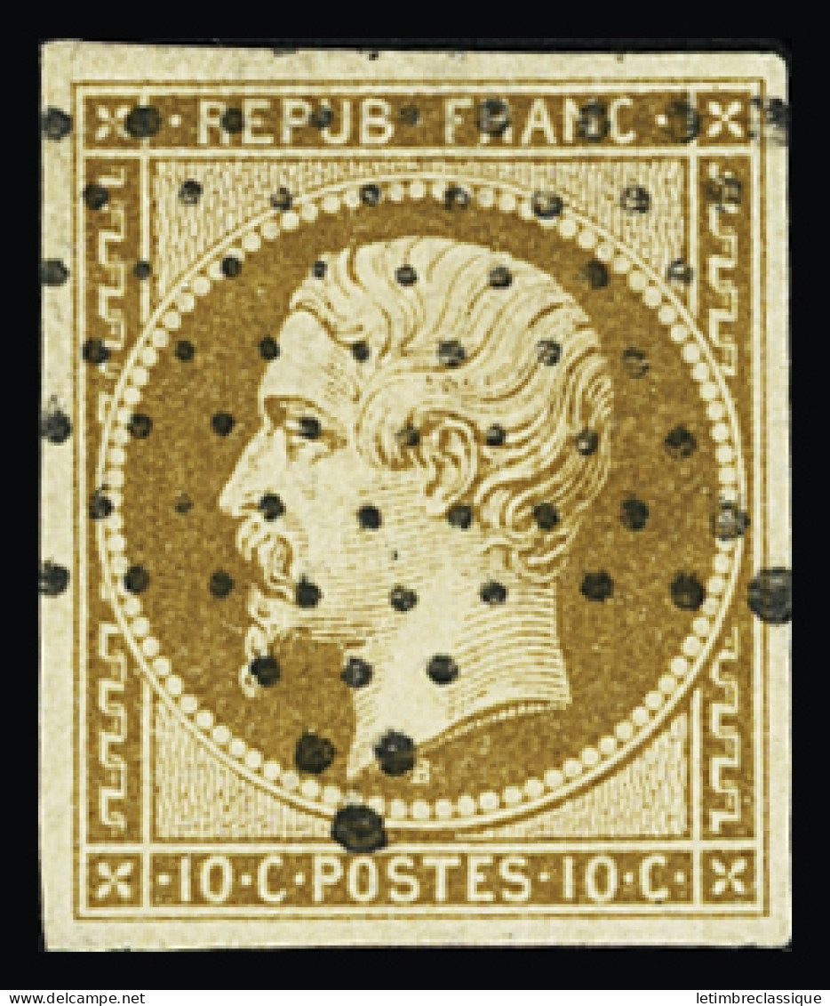 Obl N°9 10c Bistre-jaune Obl. étoile Muette, TB - 1852 Louis-Napoleon