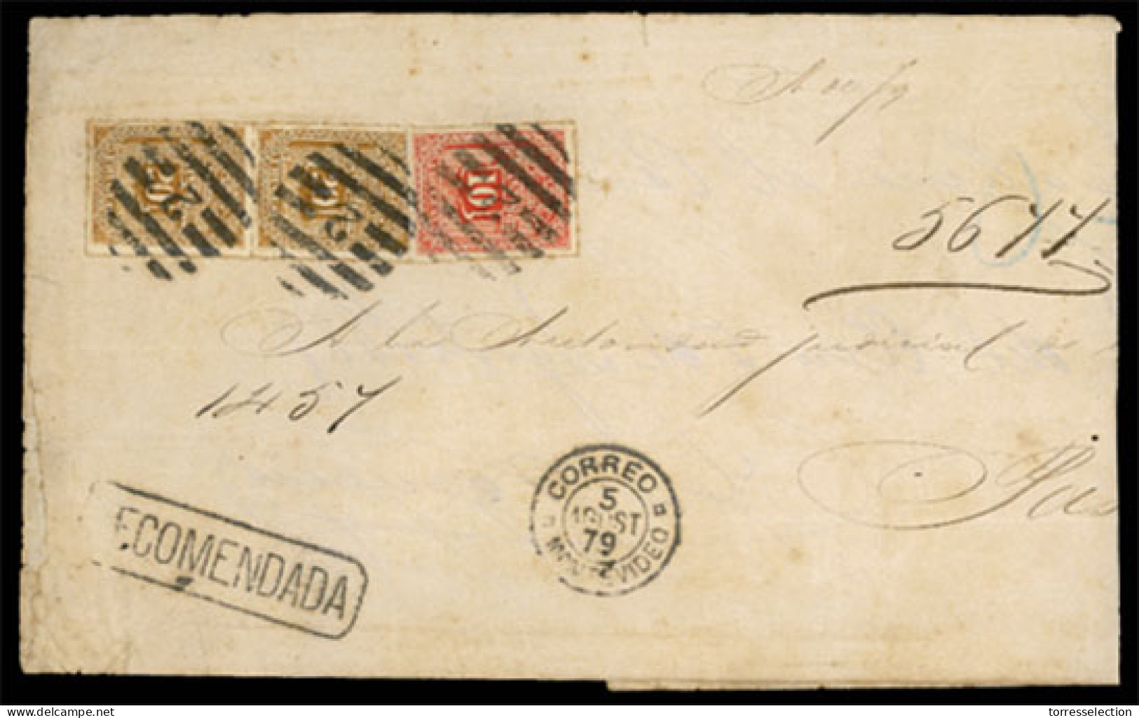 URUGUAY. 1879.  41, 42(2). - Uruguay