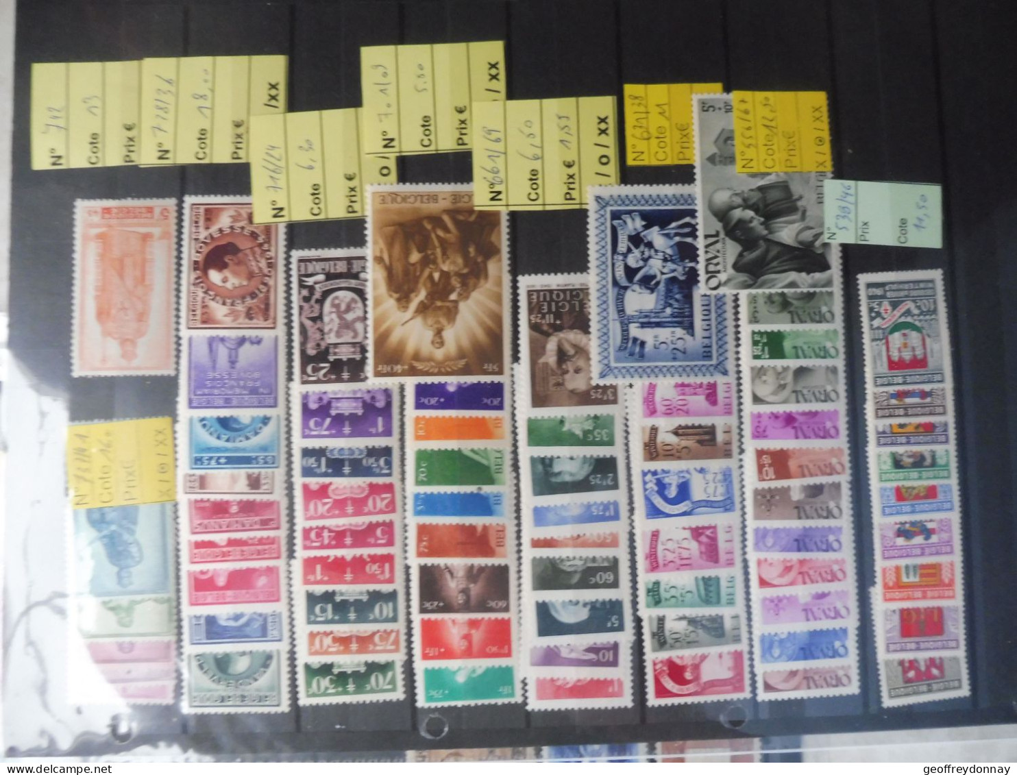 Belgie Belgique En Neuf Xx Mnh Petite Collection En Lot A Saisir Année 40-50 - Colecciones