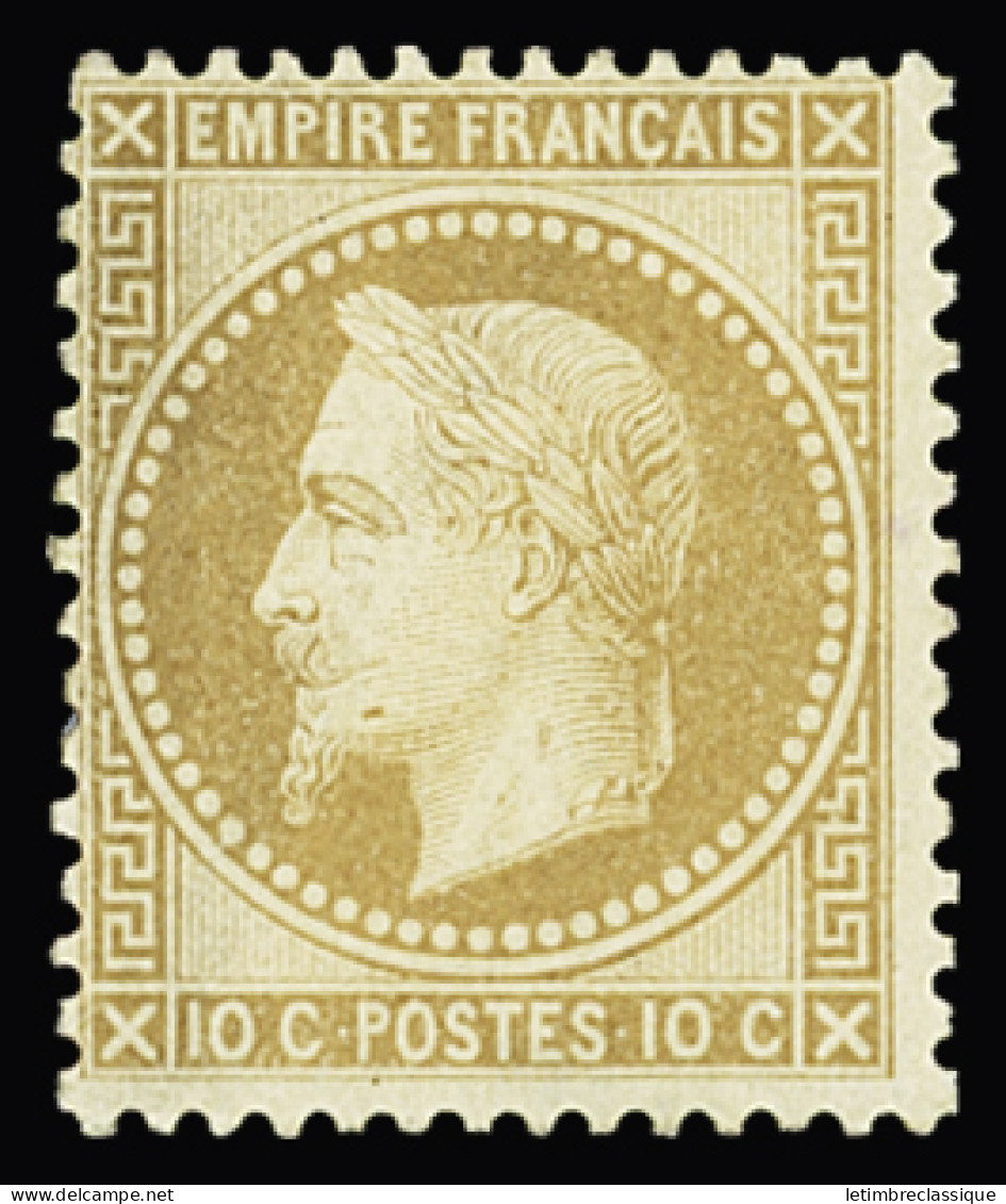 * N°28A 10c Bistre, Neuf * (gomme Partielle), TB. Signé Calves - 1863-1870 Napoléon III Lauré