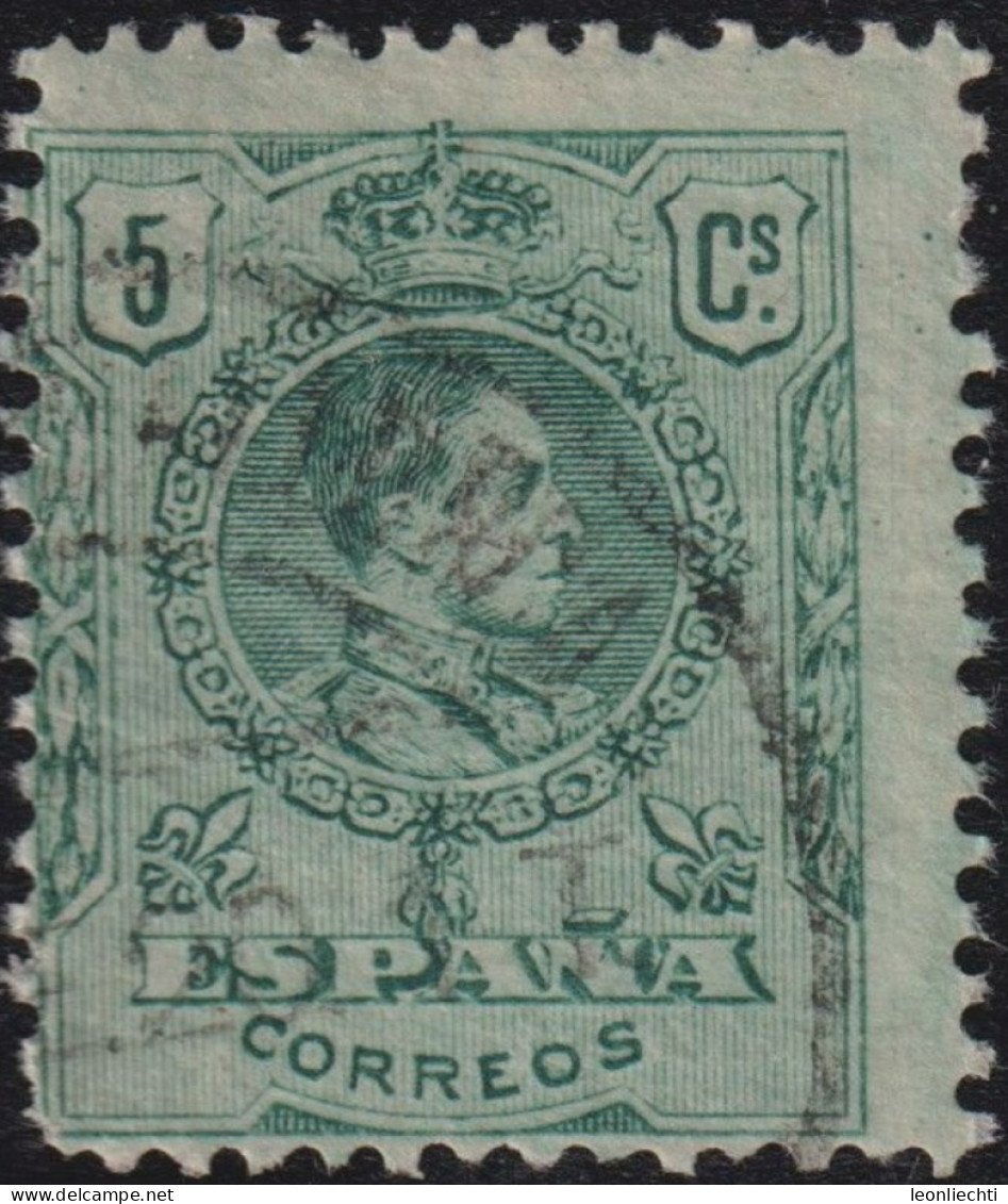 1909 Spanien ° Mi:ES 232Aa, Sn:ES 298, Yt:ES 243, Sg:ES 330, AFA:ES 239, Edi:ES 268, King Alfonso XIII - Usados