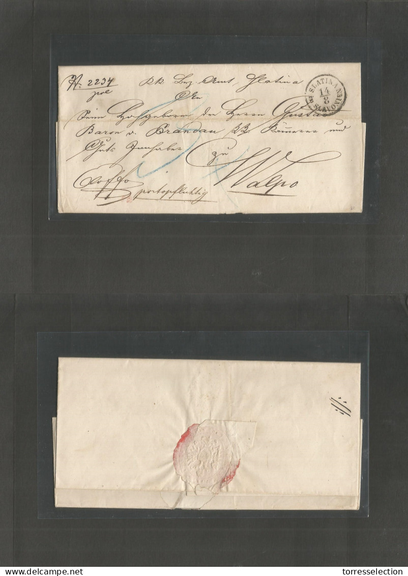 SLOVENIA. 1858 (15 Aug) Slatina - Walpo. EL Official Mail With Text. Registered. Fine. Austrian PO. - Slovénie