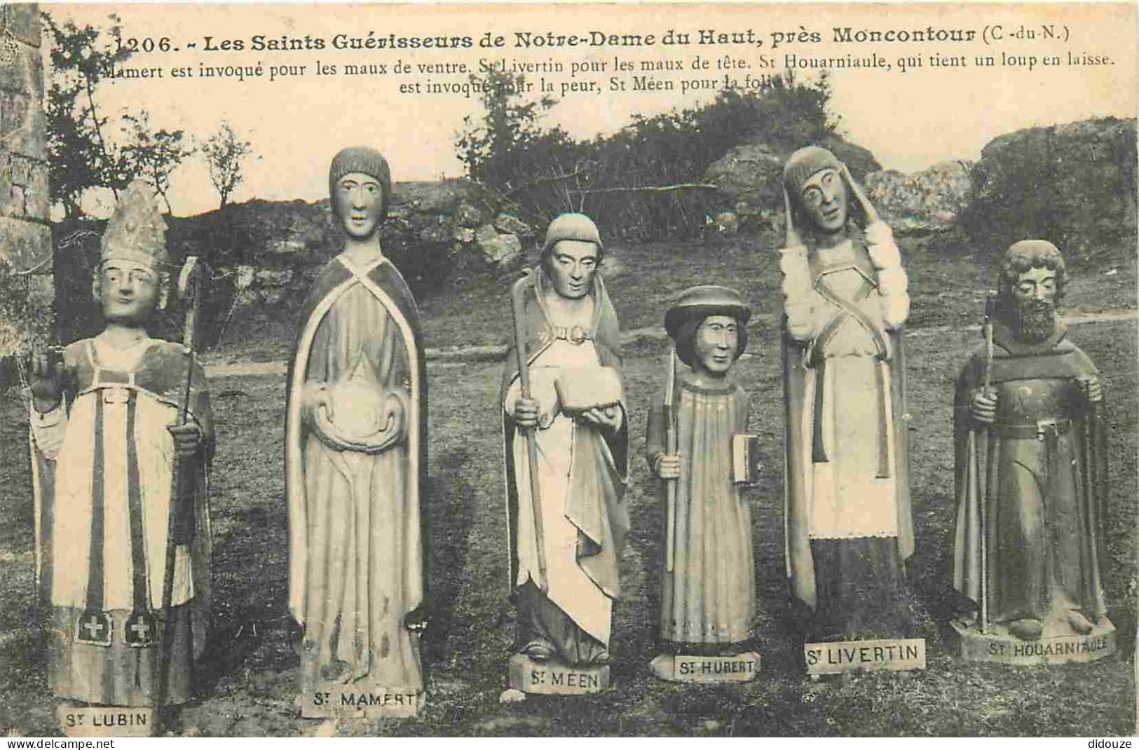 22 - Moncontour - Les Saints Guérisseurs De Notre Dame Du Haut Près Moncontour - Art Religieux - CPA - Oblitération De 1 - Moncontour