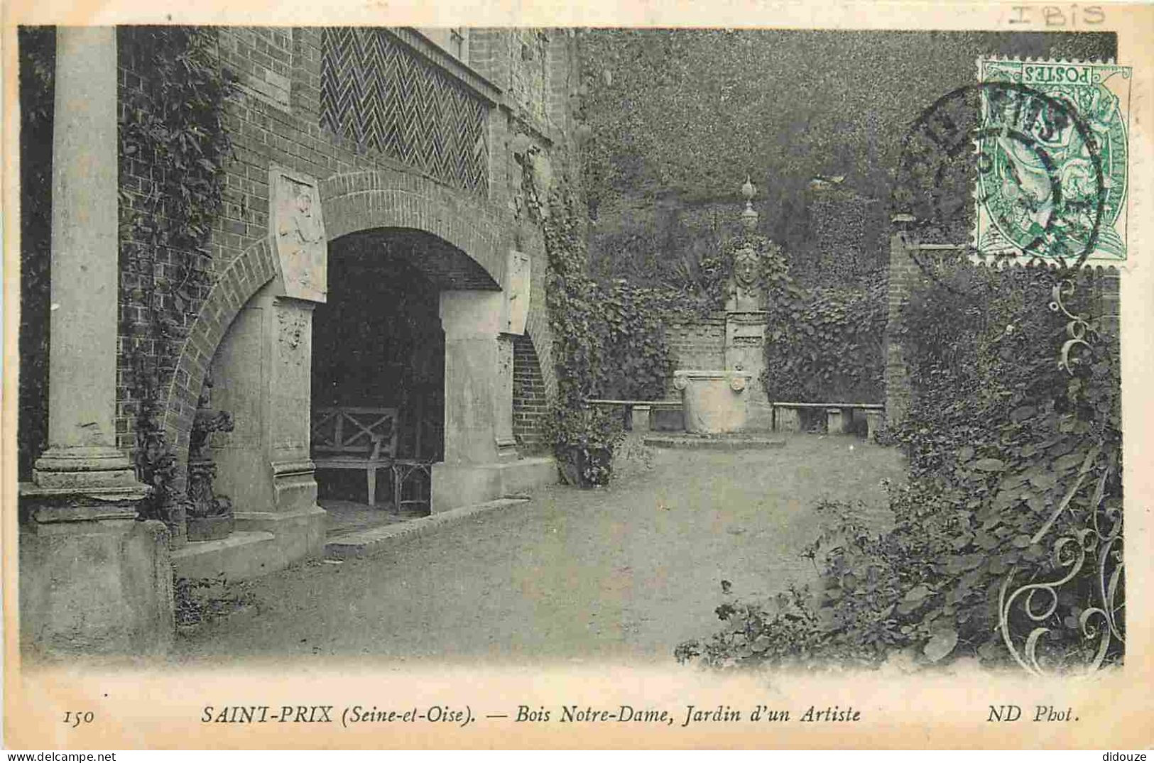 95 - Saint Prix - Bois Notre-Dame - Jardin D'un Artiste - Indication Type Blanc I Bis - CPA - Oblitération Ronde De 1901 - Saint-Prix