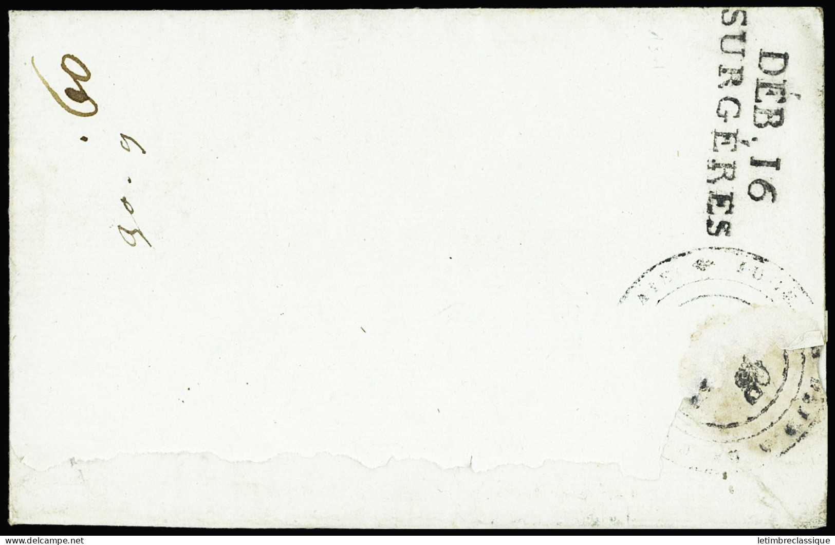 Lettre Lettre De Vendée Pour Surgères (vers 1811) Avec Au Verso MP "Deb 16 Surgères". TB - Sonstige & Ohne Zuordnung