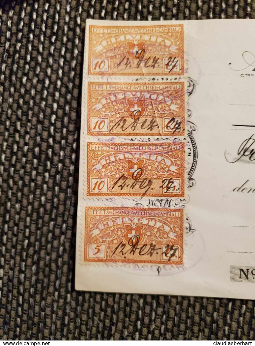 1927 Helvetia - Cheques & Traveler's Cheques