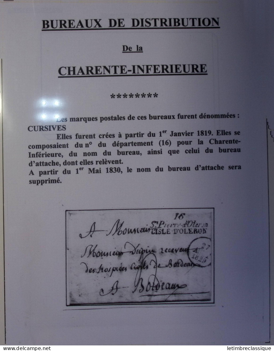 Lettre 64 Cursives De Charente Inférieure En 2 Albums Safe - Andere & Zonder Classificatie