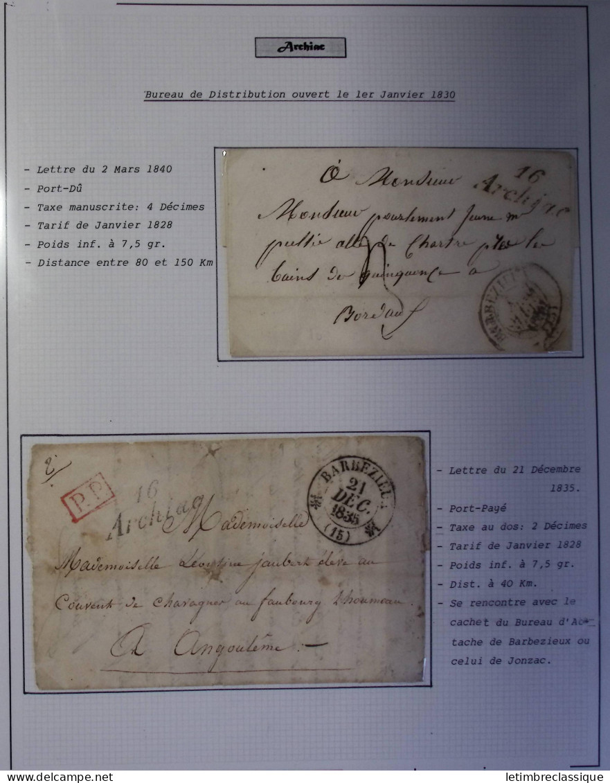 Lettre 64 Cursives De Charente Inférieure En 2 Albums Safe - Other & Unclassified