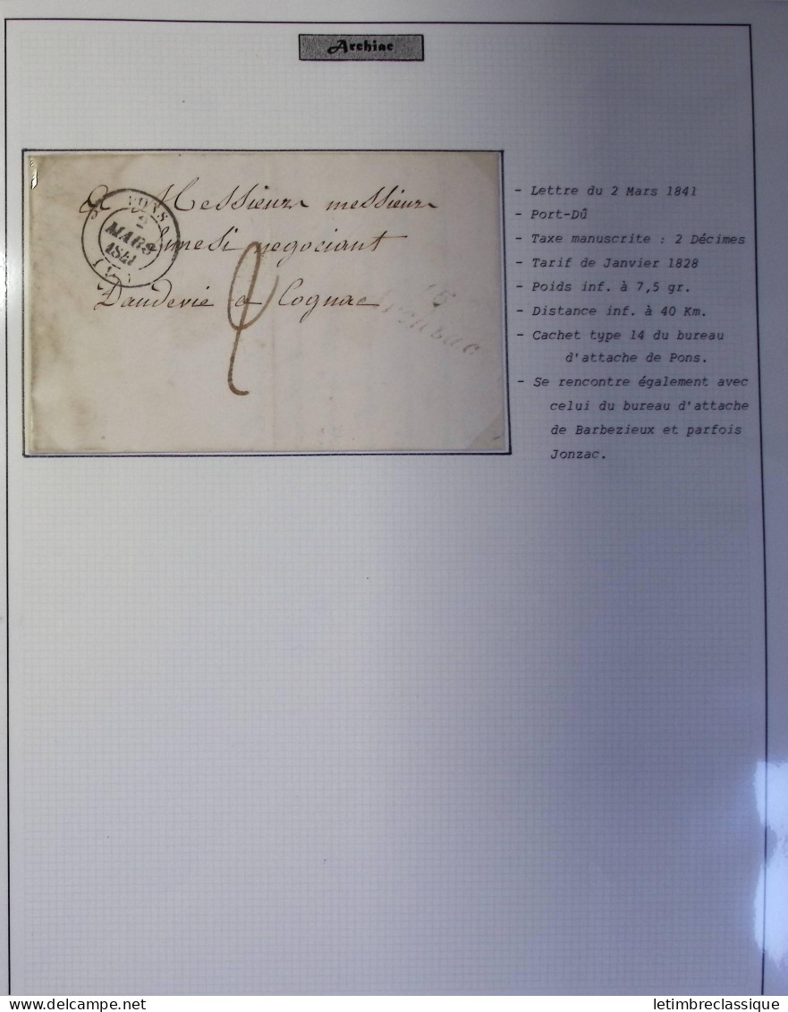 Lettre 64 Cursives De Charente Inférieure En 2 Albums Safe - Autres & Non Classés