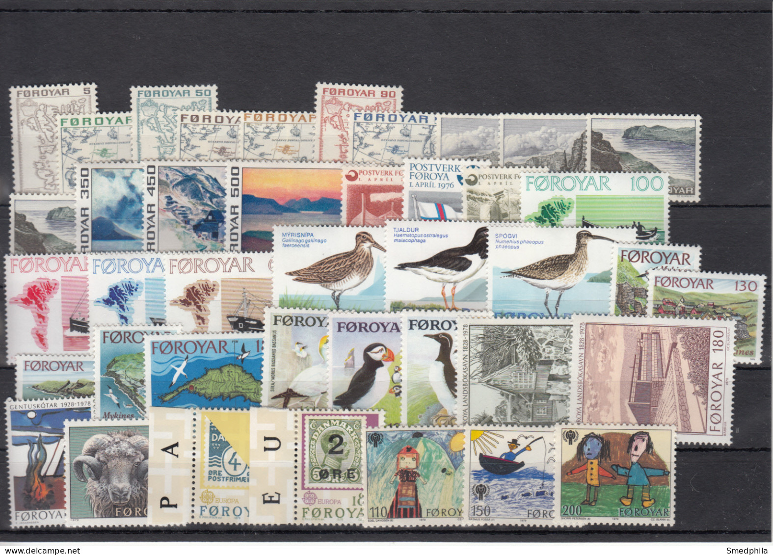 Faroe Islands 1975-1979 - Full Years MNH ** - Färöer Inseln