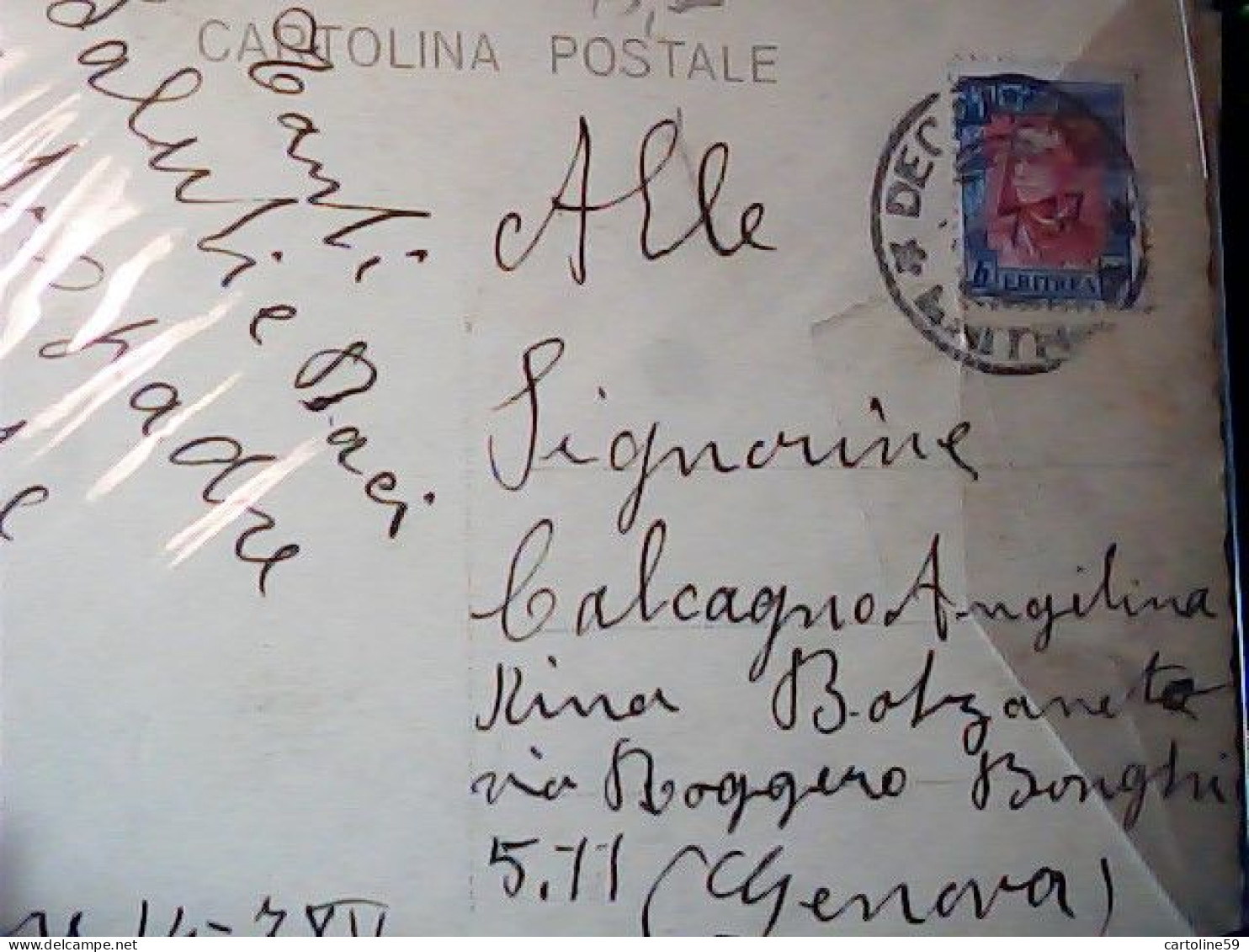 ERITREA  EX COLONIE ITALIANA - DECAMERE UOMINI ITALIANI AL LAVORO X GENOVA Fam Calcagno VB1937 JV5724 - Erythrée