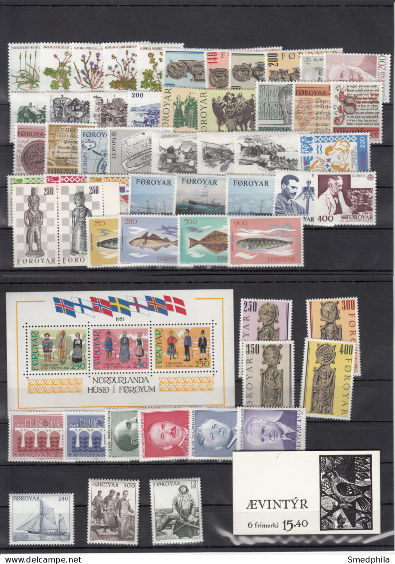 Faroe Islands 1980-1984 - Full Years MNH ** - Färöer Inseln