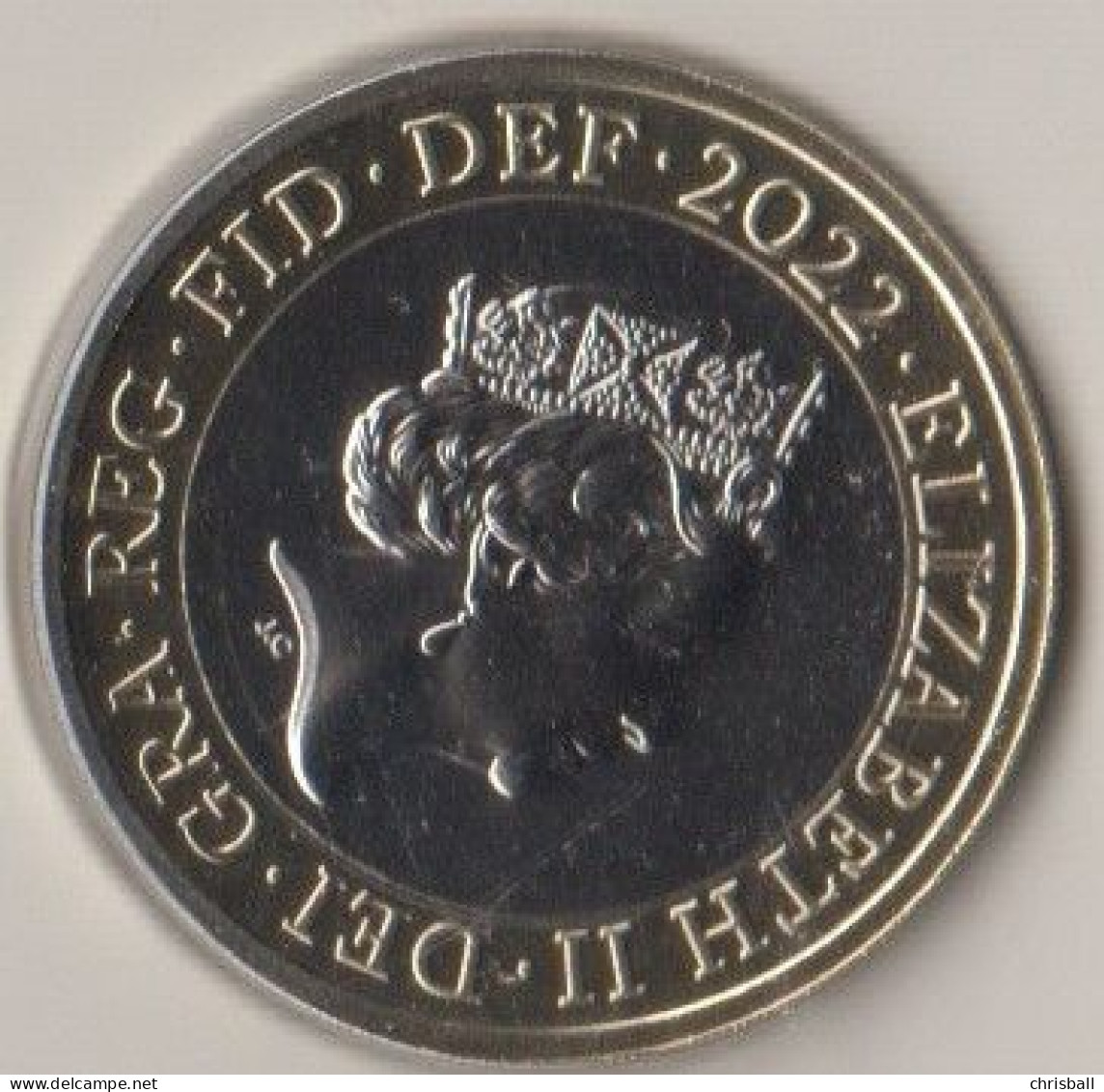 Great Britain UK 2022 £2 Coin, Britannia Bunc Coin - 50 Pence