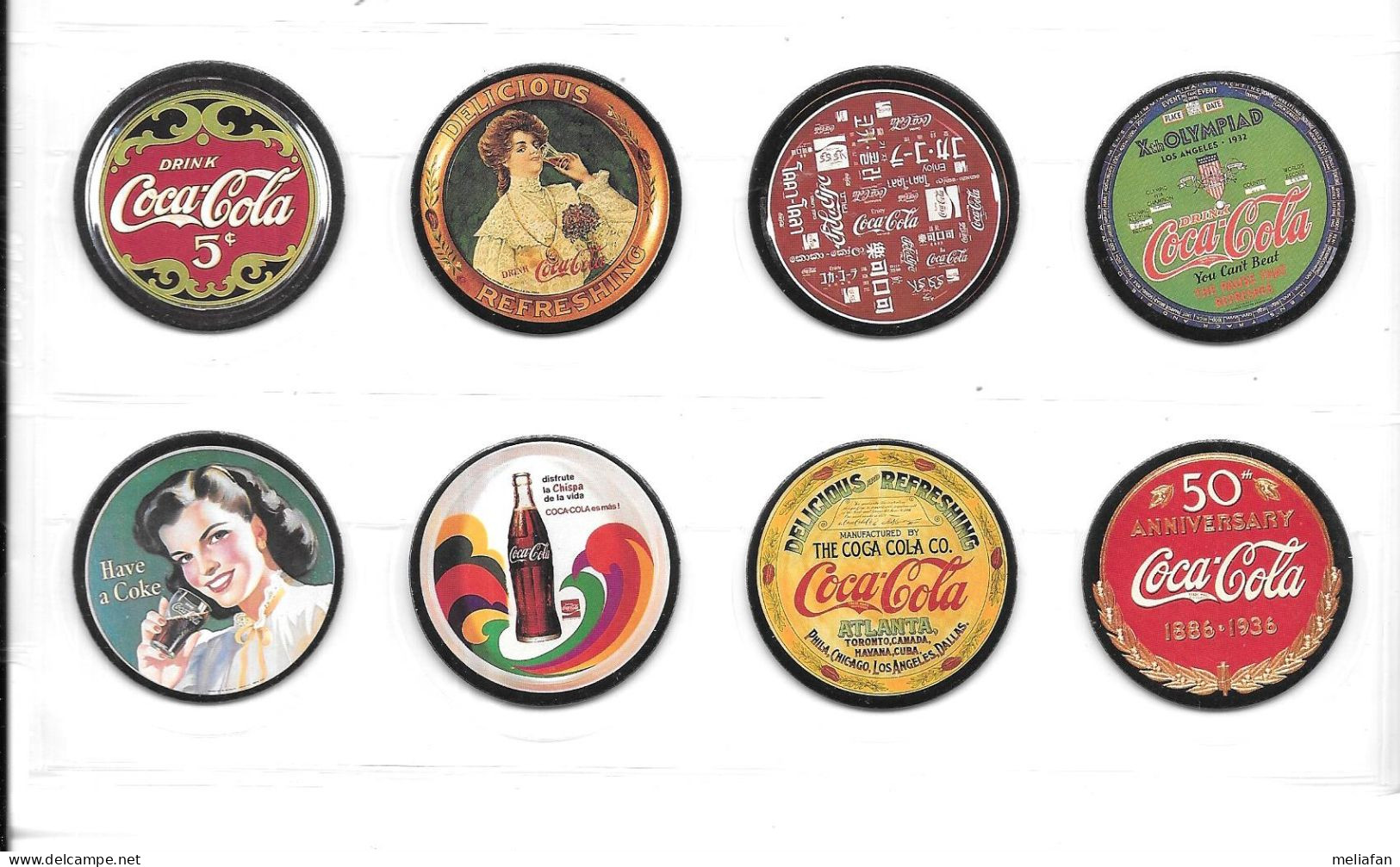 DG28 - SERIE 8 POGS COCA COLA - Other & Unclassified