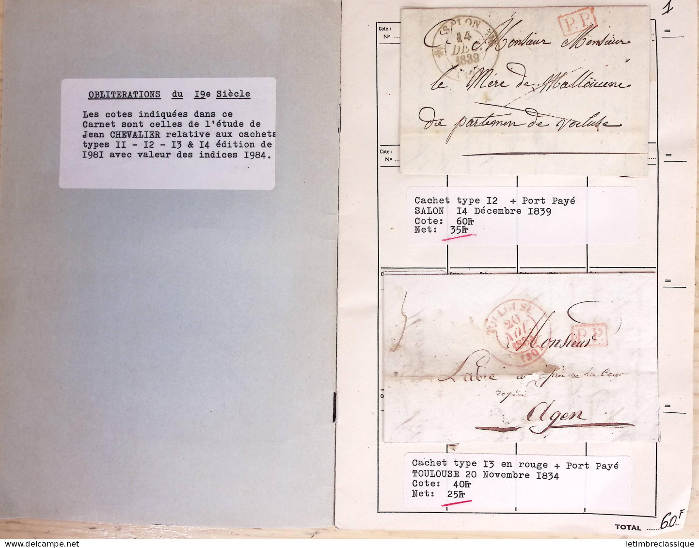 Lettre Ensemble d'env. et sachets de l'Union Marcophile contenant des marques postales et lettres classiques de la Haute