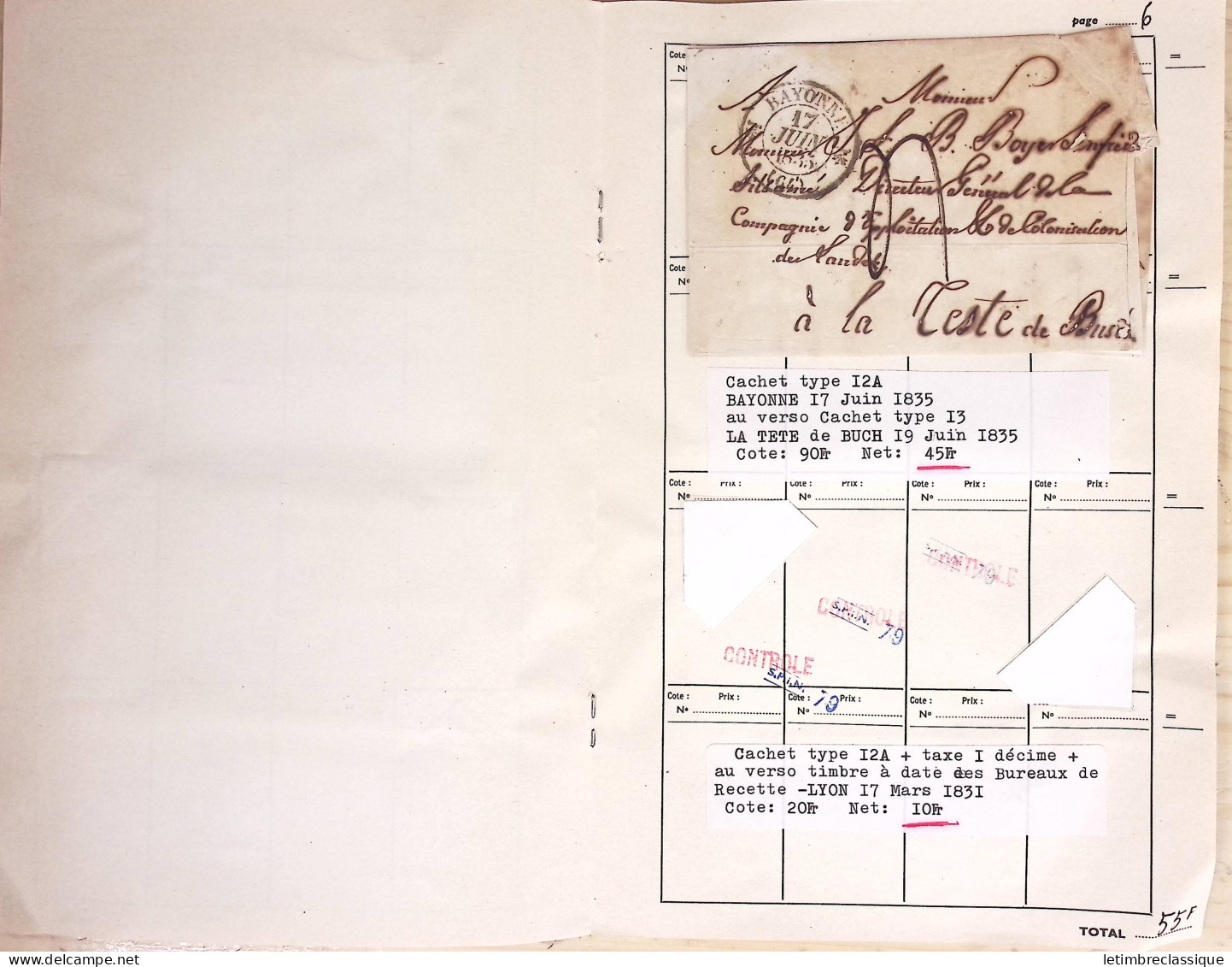 Lettre Ensemble d'env. et sachets de l'Union Marcophile contenant des marques postales et lettres classiques de la Haute