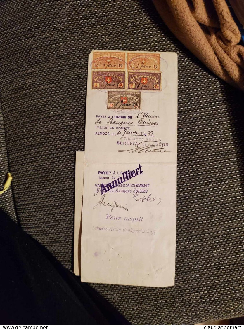 1927 Helvetia Und Brasilien - Cheques & Traveler's Cheques
