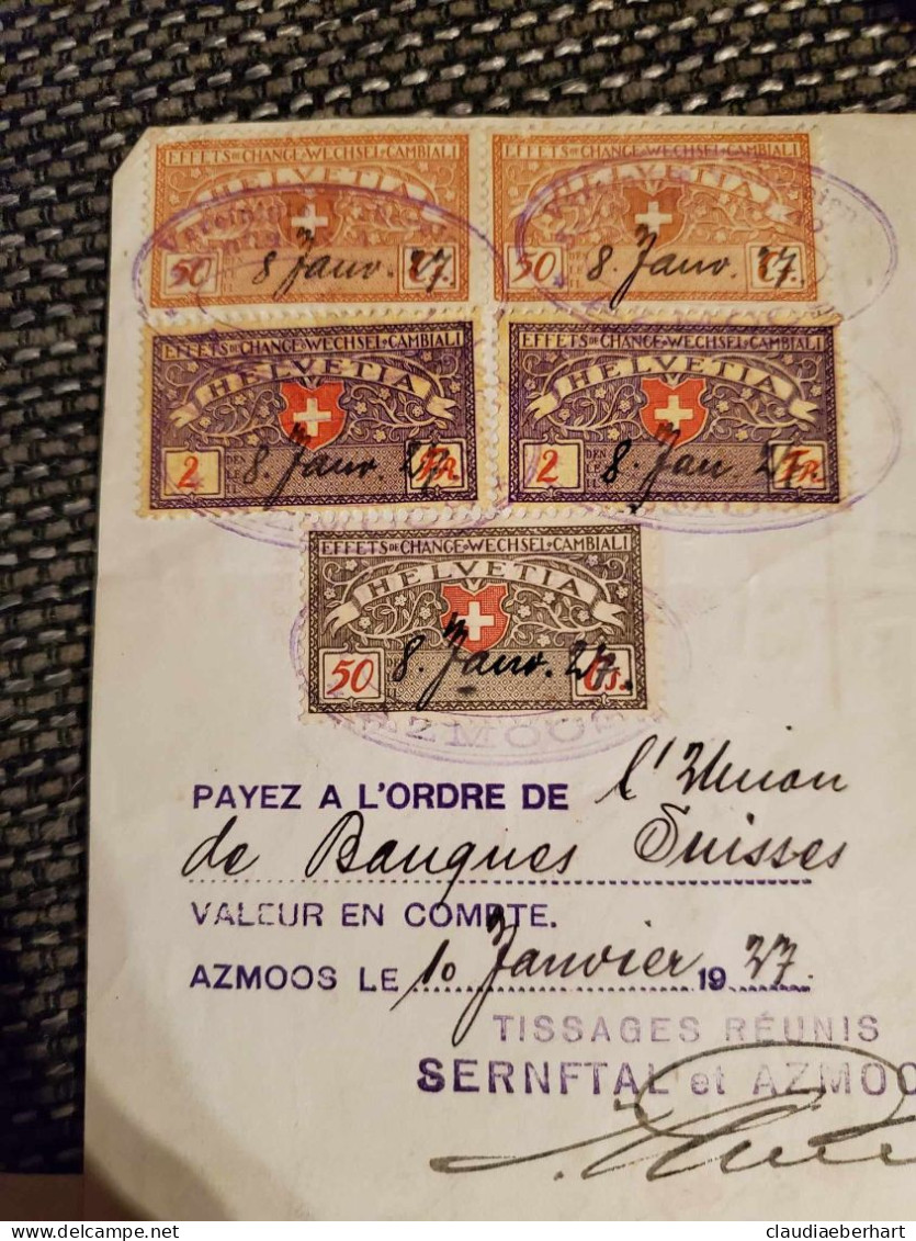 1927 Helvetia Und Brasilien - Chèques & Chèques De Voyage