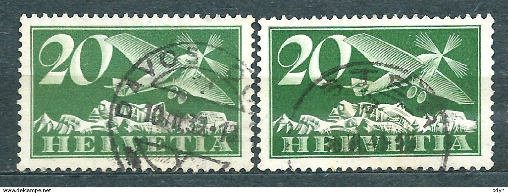 Switzerland 1924-1963 Lot Of 23 Airmail Used Stamps: MiNr 189, 191, 213, 245, 256-57, 286, 293, 320, 387-93, 435-37, 780 - Oblitérés