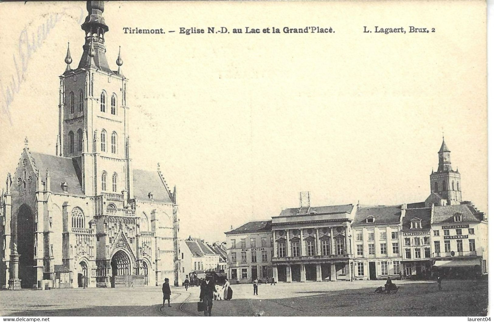 TIENEN. TIRLEMONT. EGLISE N.D. AU LAC ET LA GRAND PLACE. - Tienen