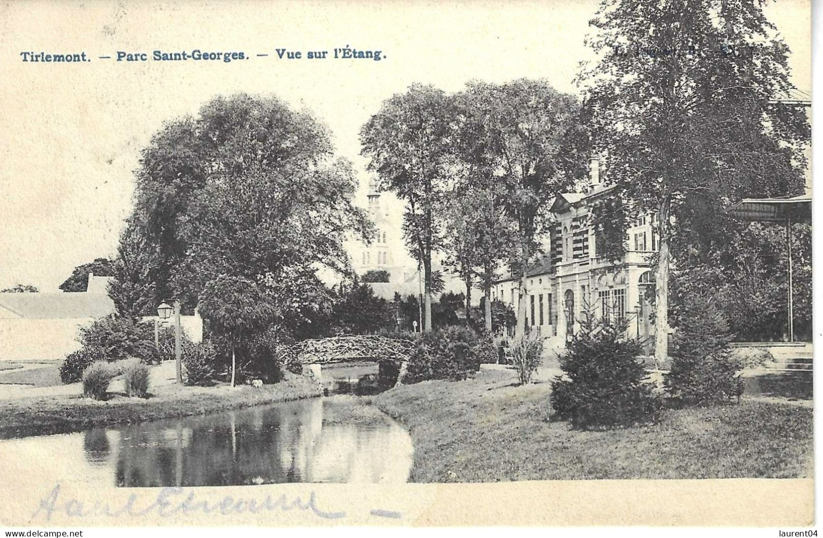 TIENEN. TIRLEMONT.  PARC SAINT GEORGES.  VUE SUR L'ETANG. - Tienen