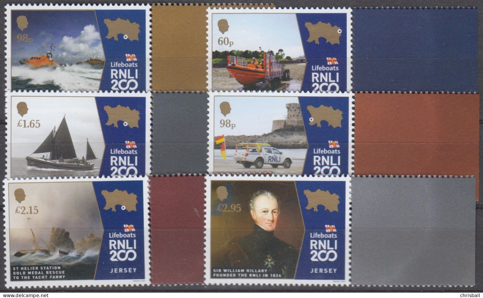 Jersey 2024 - Jersey RNLI Set Of 6 Unmounted Mint NHM - Jersey