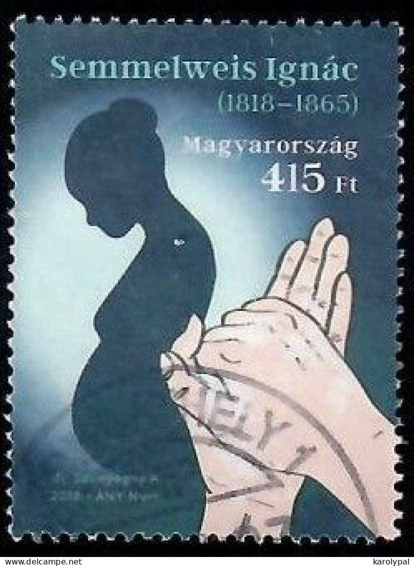 Hungary, 2018, Used, Bicentenary Of Birth Of Ignac Semmelweis, Medical Pioneer Mi.  Nr.5983 - Gebraucht